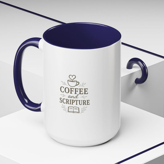 Coffee & Scripture Mug – I Can Do All Things | Inspirational Morning Routine Mug (11oz / 15oz)