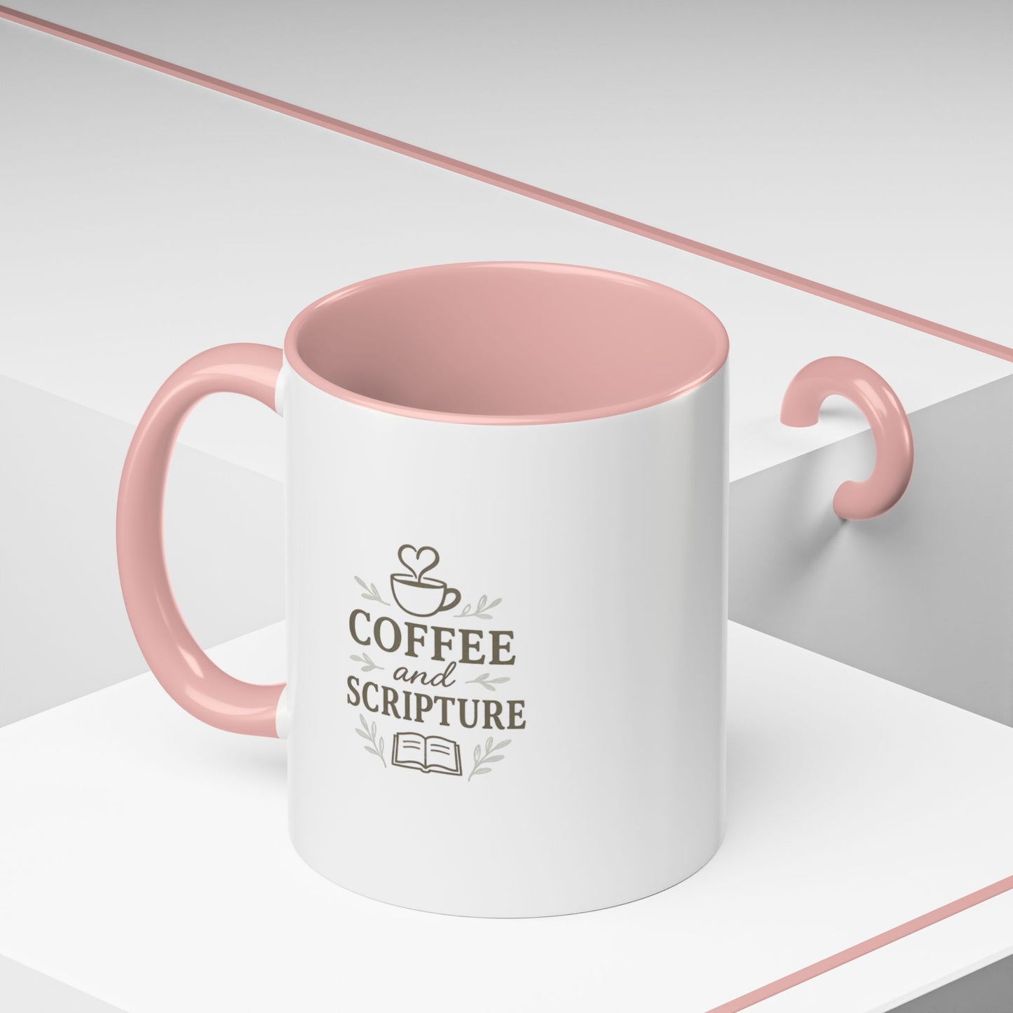 Coffee & Scripture Mug – Cast All Your Anxiety | Inspirational Morning Routine Mug (11oz / 15oz)