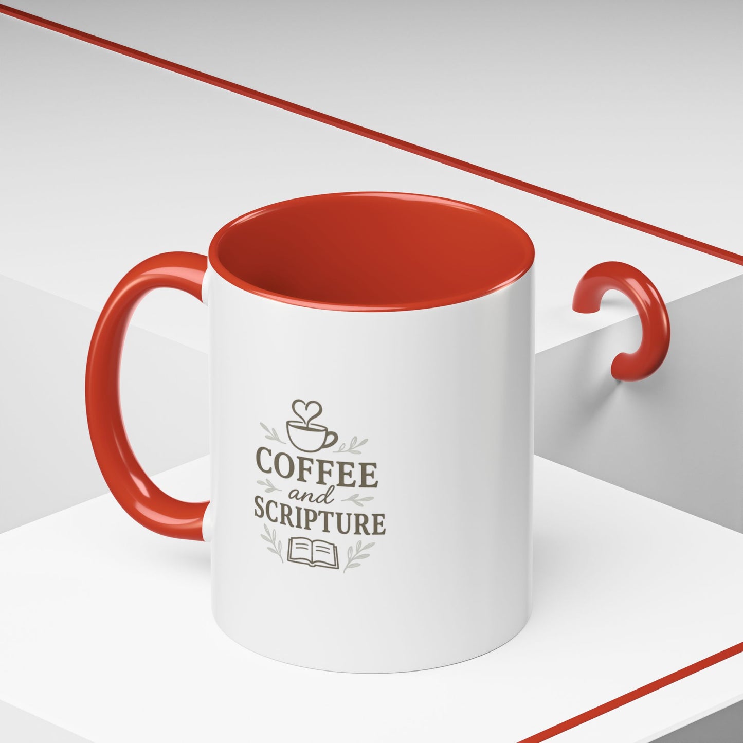Coffee & Scripture Mug – Cast All Your Anxiety | Inspirational Morning Routine Mug (11oz / 15oz)