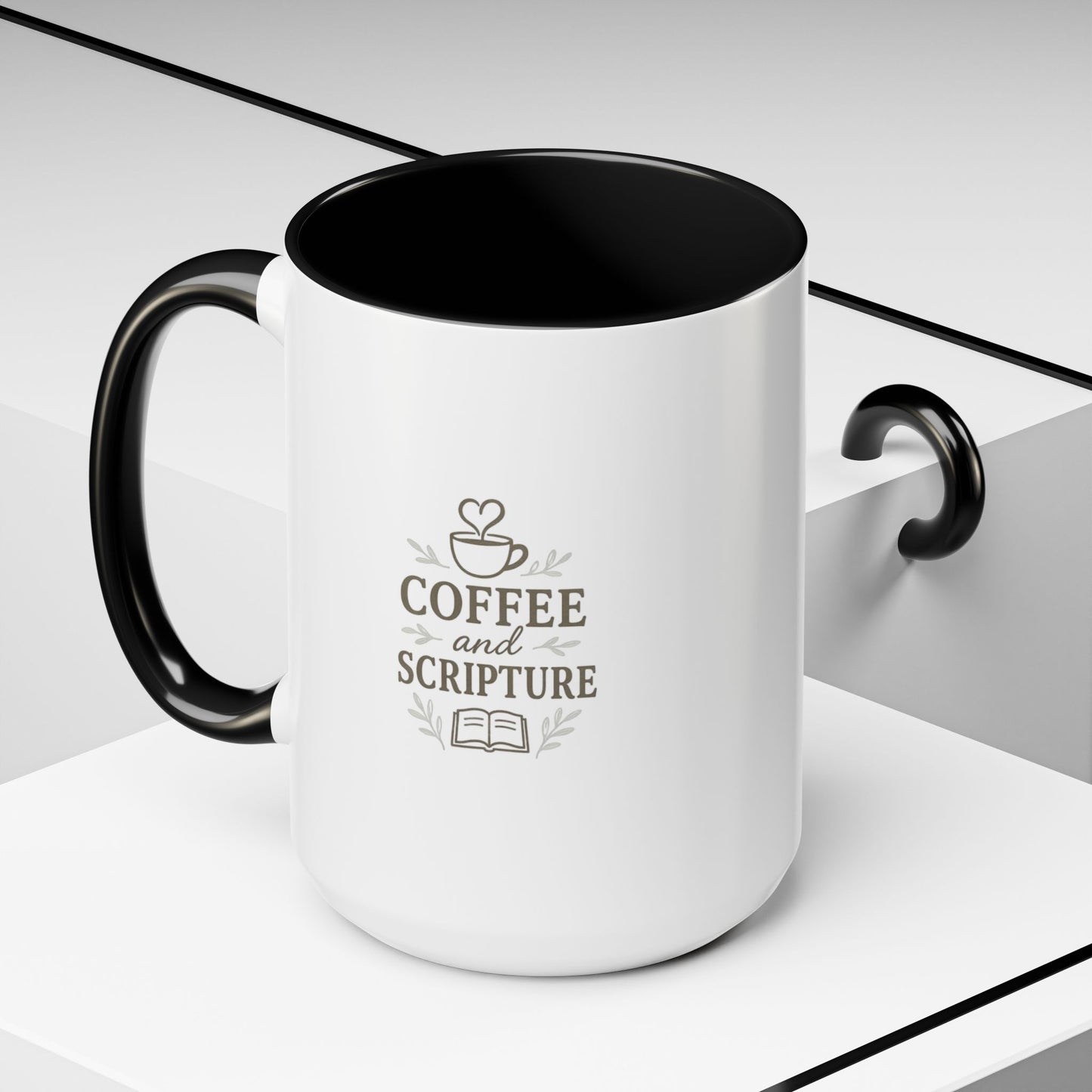 Coffee & Scripture Mug – I Can Do All Things | Inspirational Morning Routine Mug (11oz / 15oz)