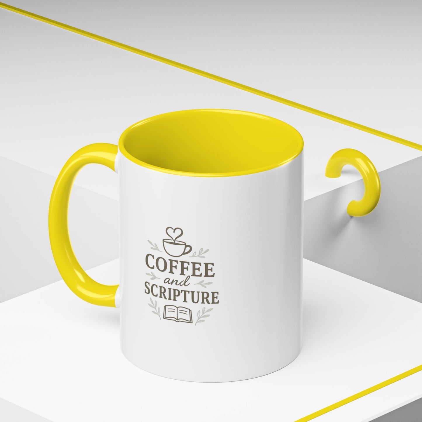 Coffee & Scripture Mug – Cast All Your Anxiety | Inspirational Morning Routine Mug (11oz / 15oz)