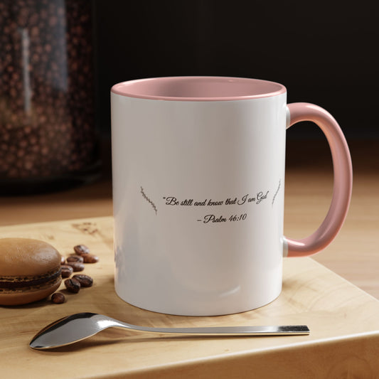 Coffee & Scripture Mug – Be Still and Know | Inspirational Morning Routine Mug (11oz / 15oz)