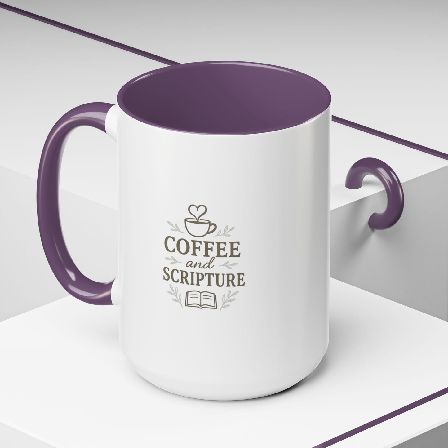 Coffee & Scripture Mug – Cast All Your Anxiety | Inspirational Morning Routine Mug (11oz / 15oz)