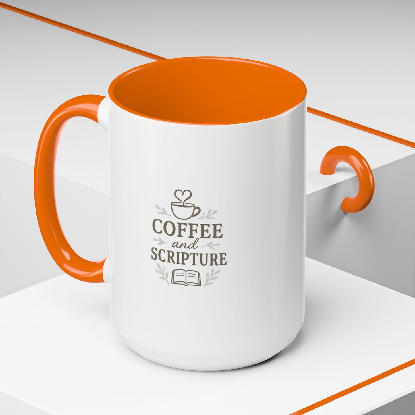 Coffee & Scripture Mug – Cast All Your Anxiety | Inspirational Morning Routine Mug (11oz / 15oz)